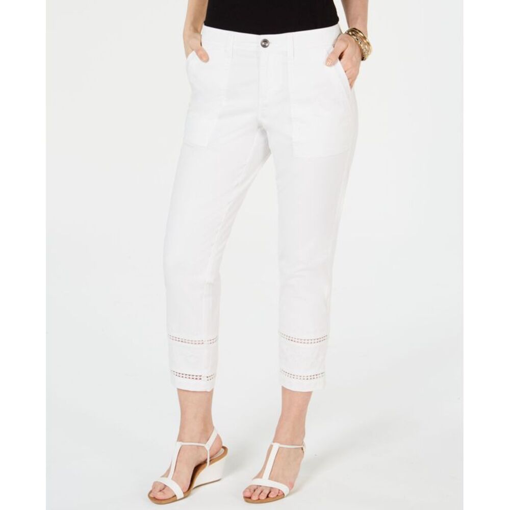 Style & Co. Embroidered-Hem Capri Pants